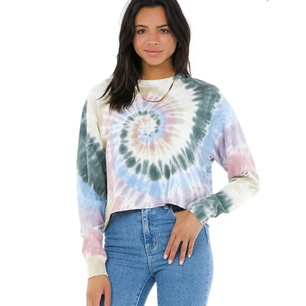 Daydreamer autumn tie dye long sleeved crop XS